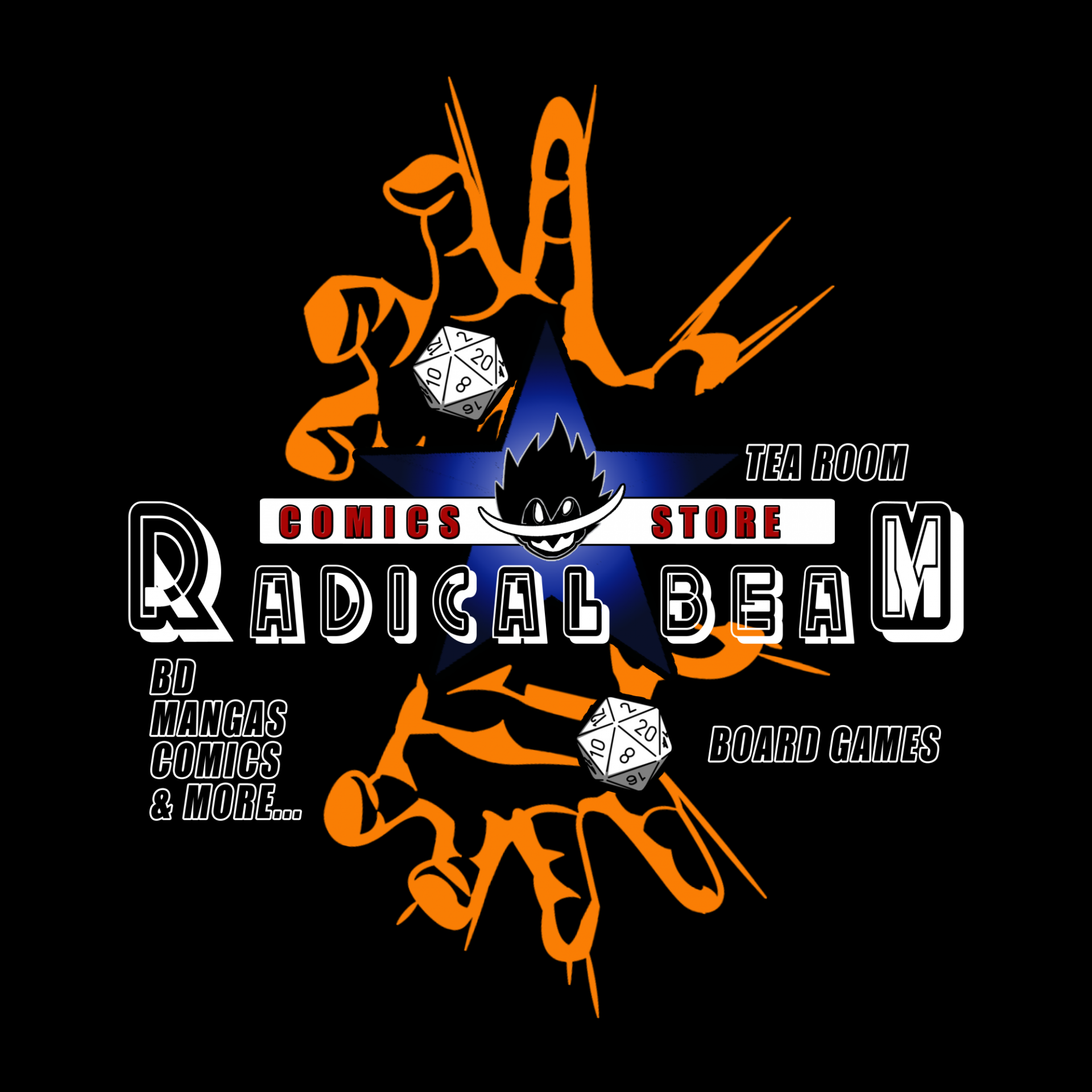 Radical beam logo